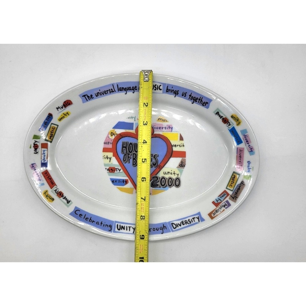 Rare House of Blues 2000 Unity In Diversity Oval Platter 12.5" Proof 2 B5373 - Picture 8 of 9